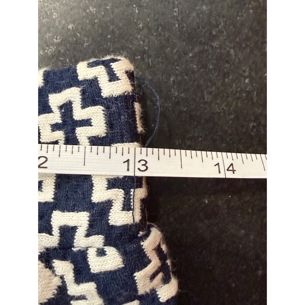 Xhilaration Mini Skirt Small Navy White Geometric Tribal Pleated Boho Festival - Picture 6 of 7